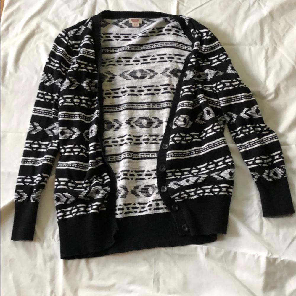 Black and white cardigan